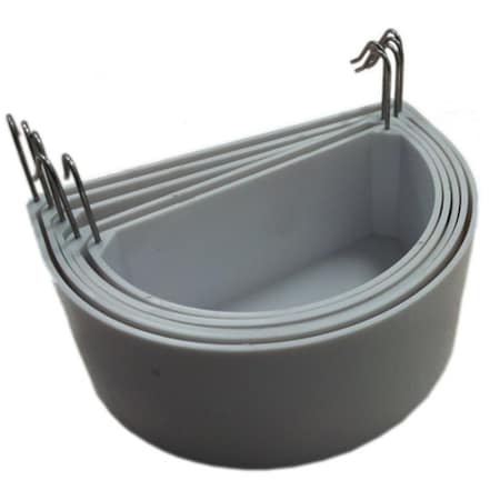 Yml YML C8050 Set Of 5 Coop White Plastic Cups With Hooks For Seed And Water C8050